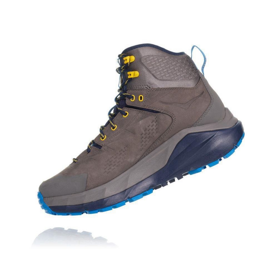 Grey / Blue Hoka Kaha GTX Men's Hiking Boots | USA51OENI