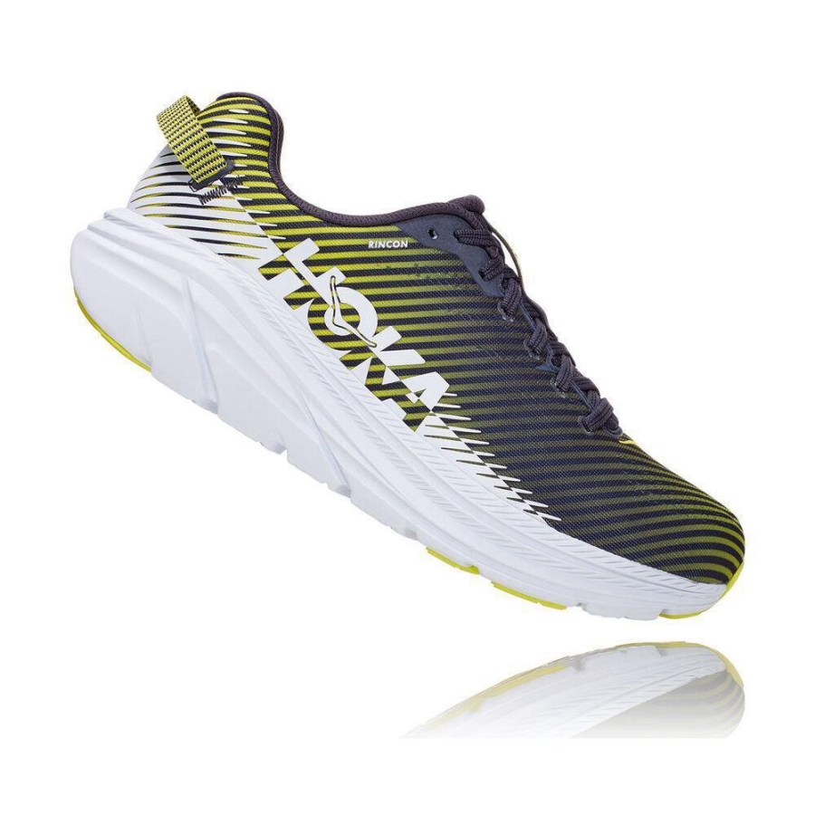 Grey / Green Hoka Rincon 2 Men's Road Running Shoes | USA38SFJO