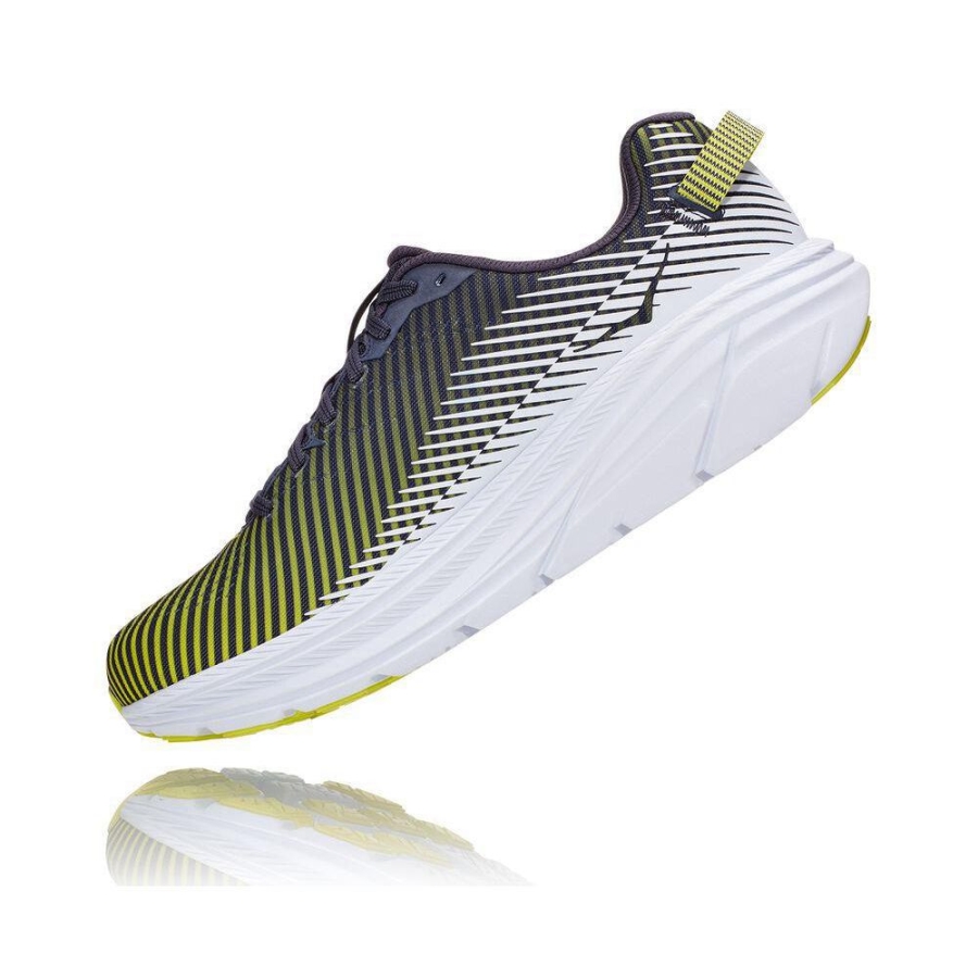 Grey / Green Hoka Rincon 2 Men's Road Running Shoes | USA38SFJO