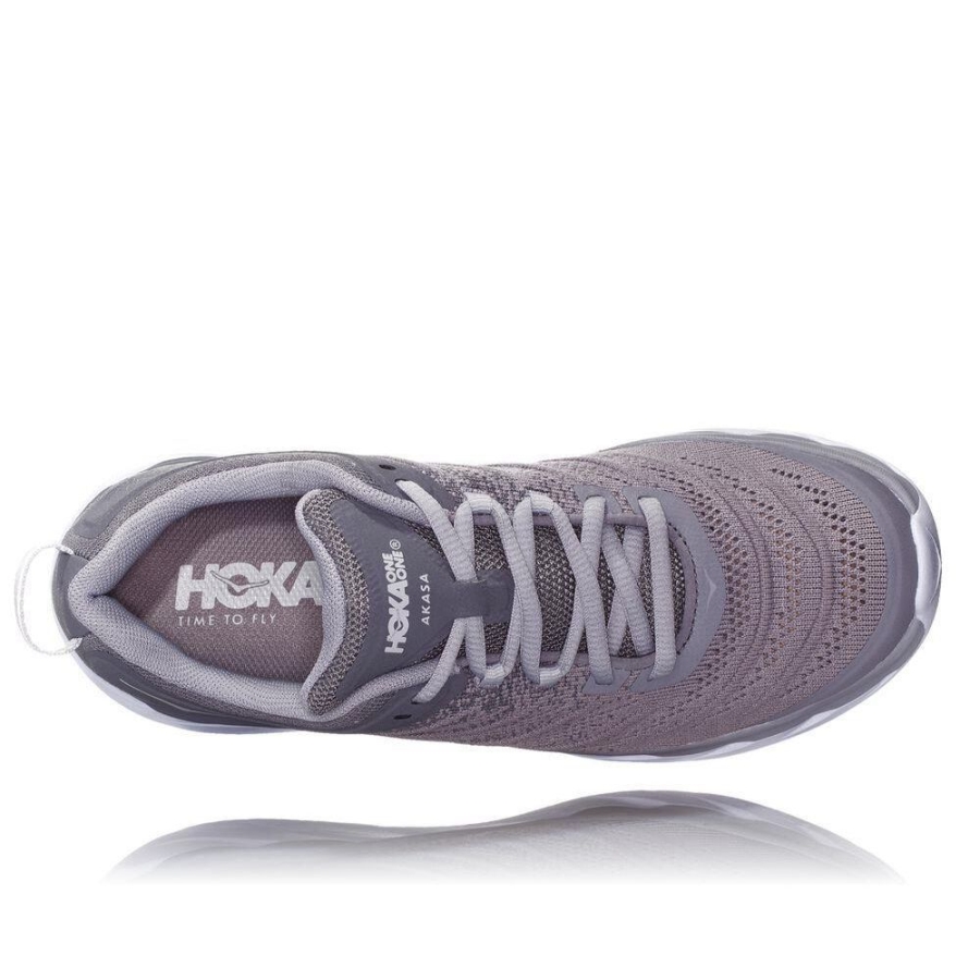 Grey Hoka Akasa Women's Road Running Shoes | USA71LCID