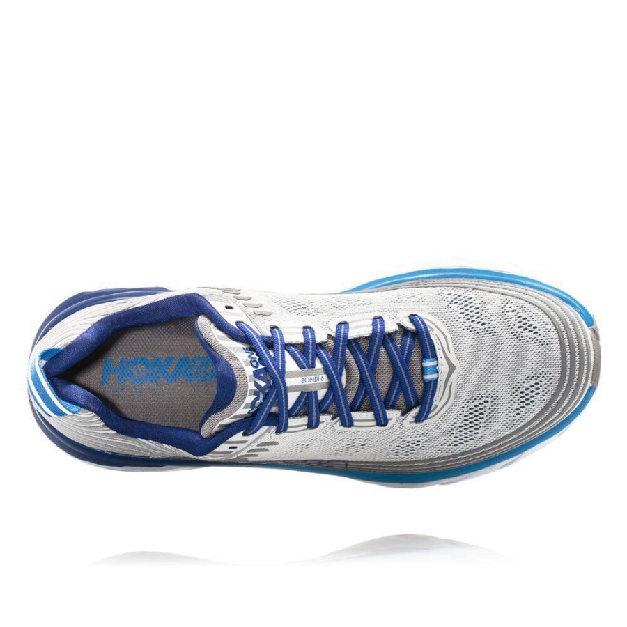 Grey Hoka Bondi 6 Men's Road Running Shoes | USA38OEJP