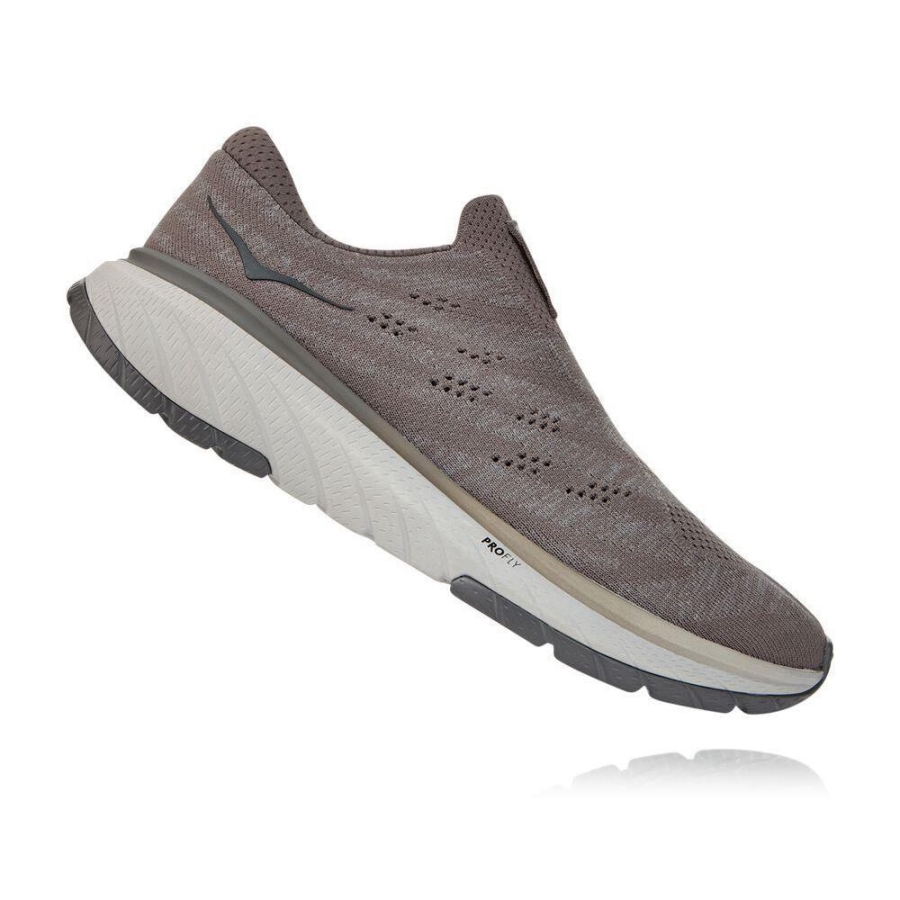 Grey Hoka Cavu 3 Men's Road Running Shoes | USA96IKNQ