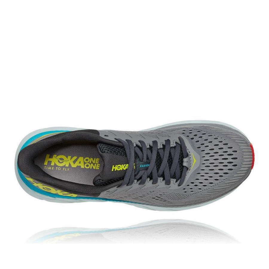 Grey Hoka Clifton 7 Men's Running Shoes | USA27LHSB