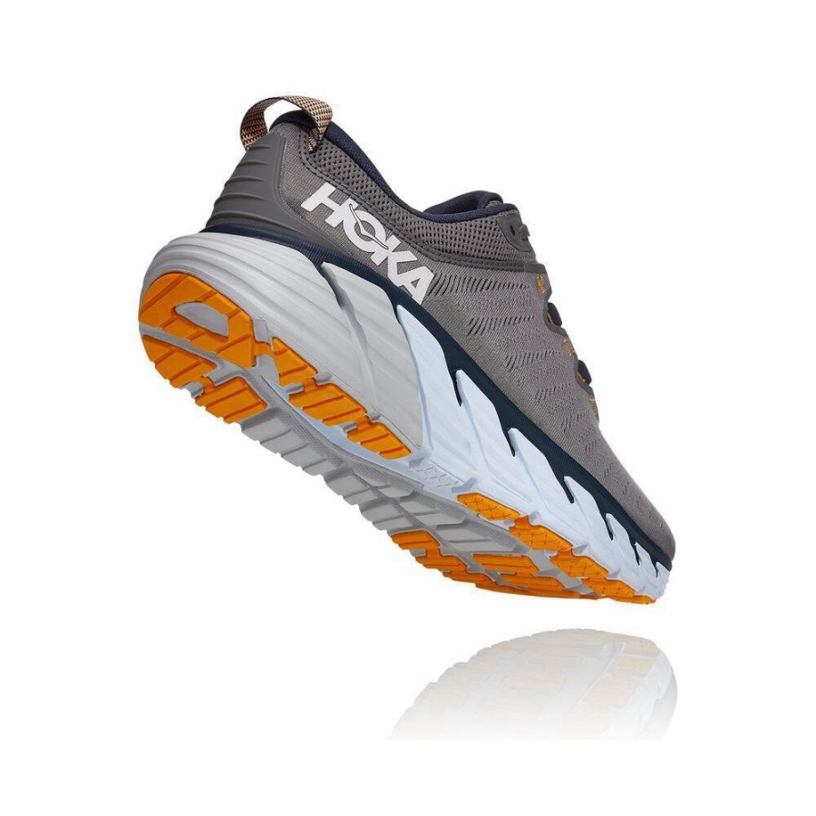 Grey Hoka Gaviota 3 Men's Road Running Shoes | USA70ESUA