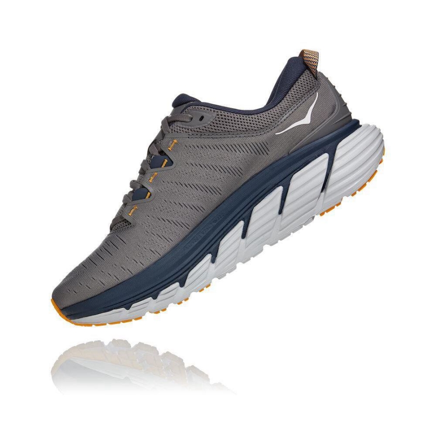 Grey Hoka Gaviota 3 Men's Sneakers | USA80OXZY