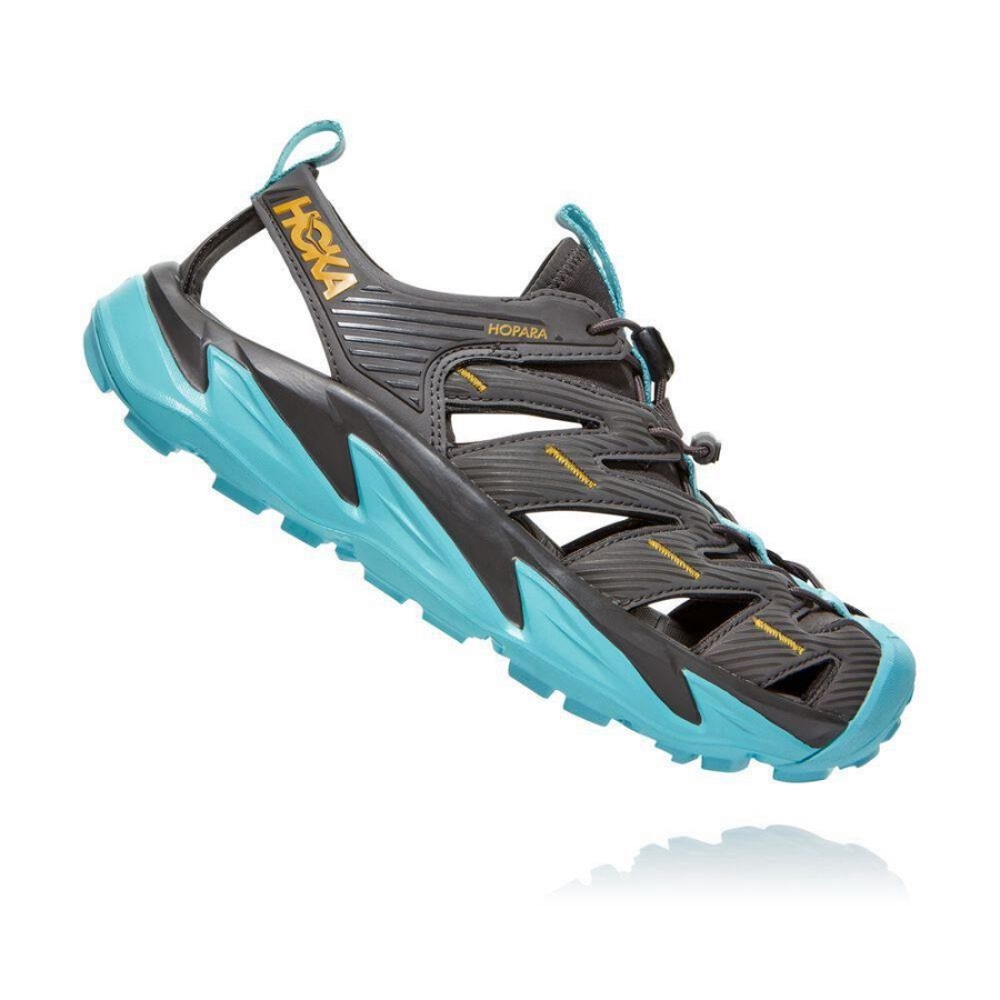 Grey Hoka Hopara Women's Recovery Sandals | USA48MXRG