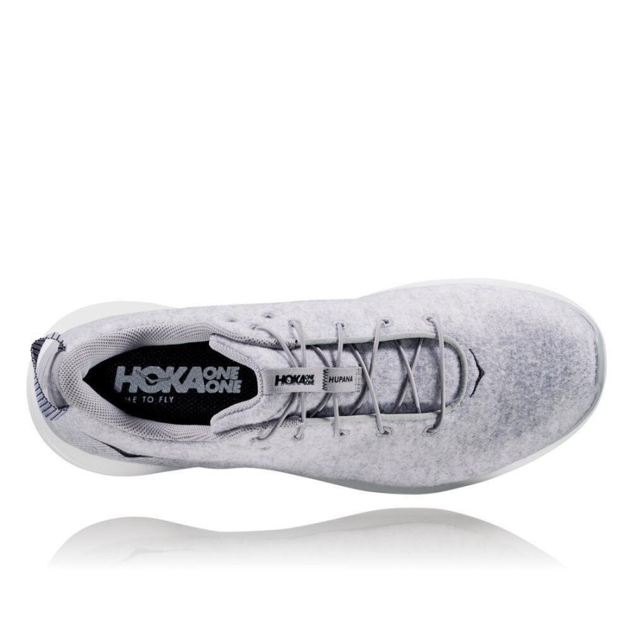 Grey Hoka Hupana Flow Wool Men's Running Shoes | USA29EJVN