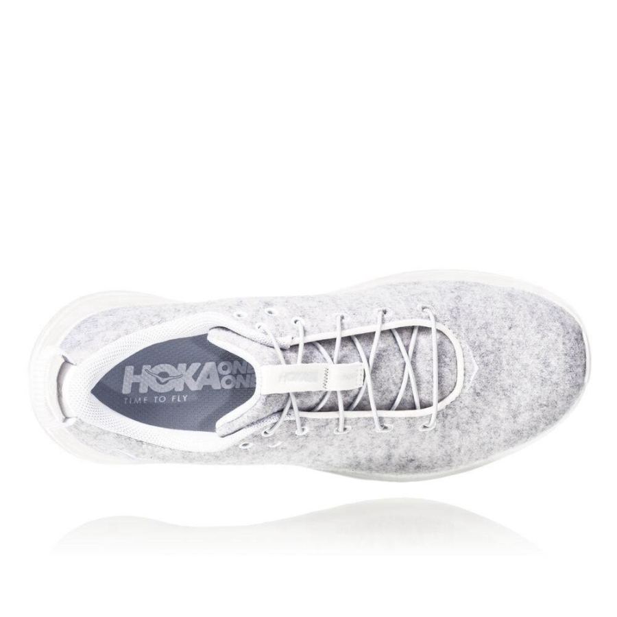 Grey Hoka Hupana Flow Wool Women's Road Running Shoes | USA01JYRD