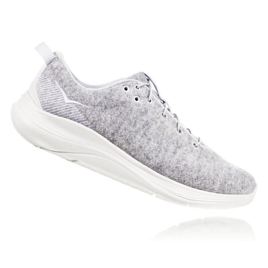 Grey Hoka Hupana Flow Wool Women's Running Shoes | USA83CSLO