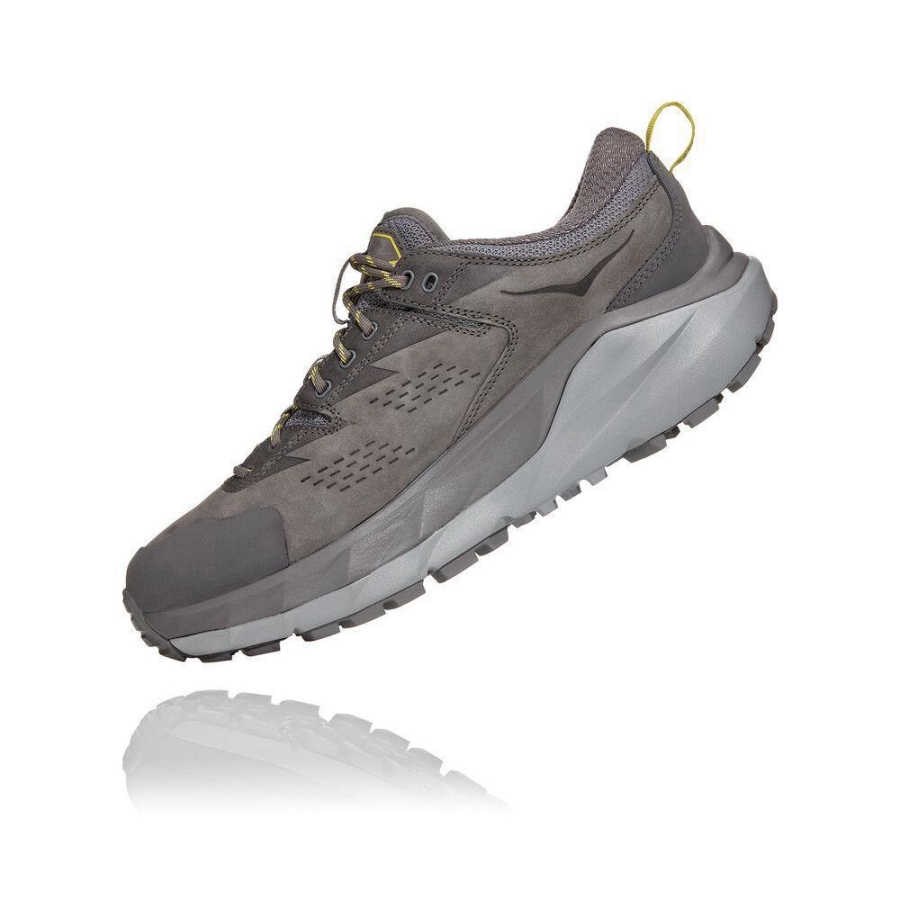 Grey Hoka Kaha Low GTX Men's Hiking Shoes | USA08JGIQ