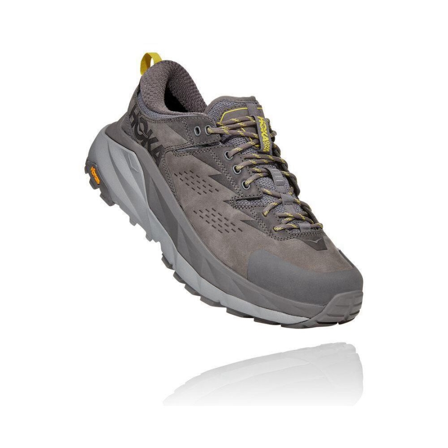 Grey Hoka Kaha Low GTX Men\'s Hiking Shoes | USA08JGIQ