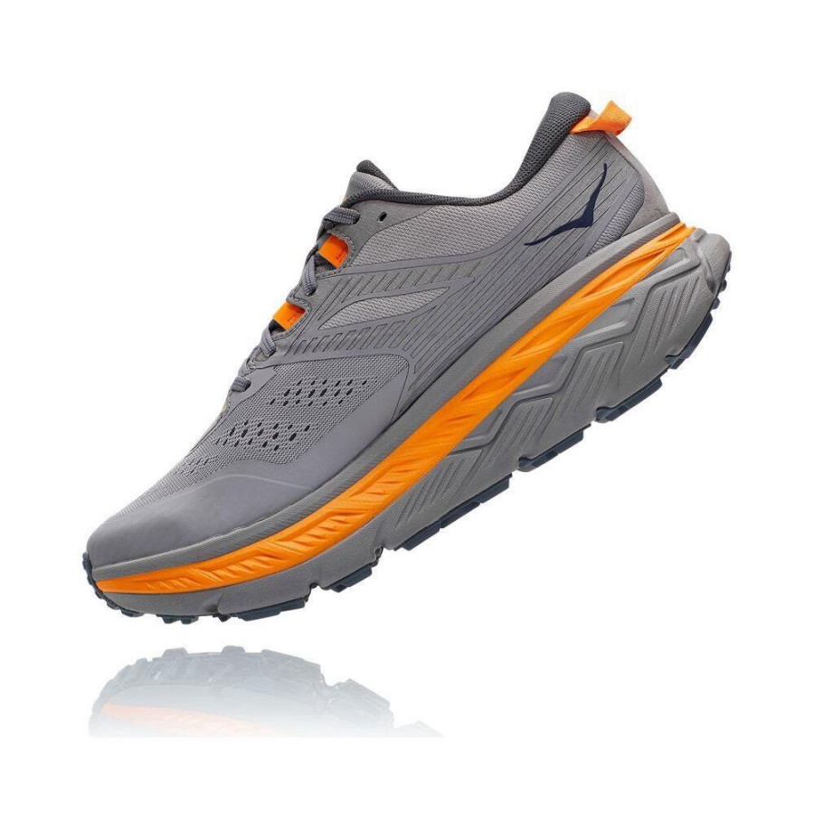 Grey Hoka Stinson ATR 6 Men's Hiking Shoes | USA51JAIM