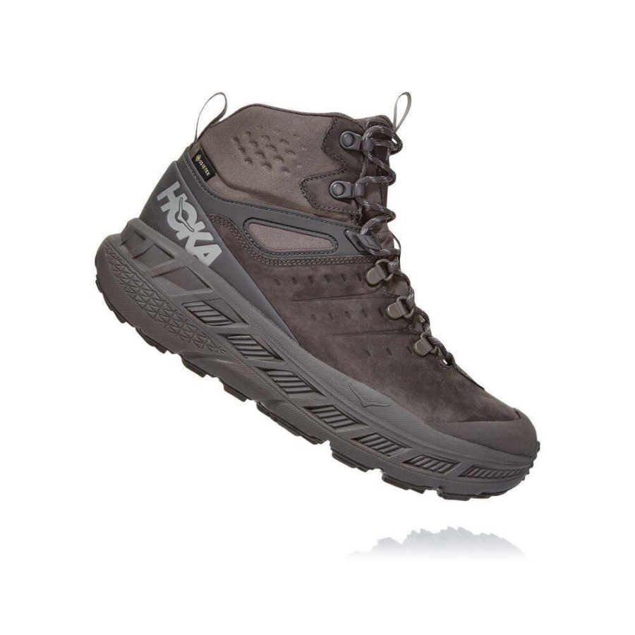 Grey Hoka Stinson Mid GTX Men's Hiking Boots | USA59ITBQ