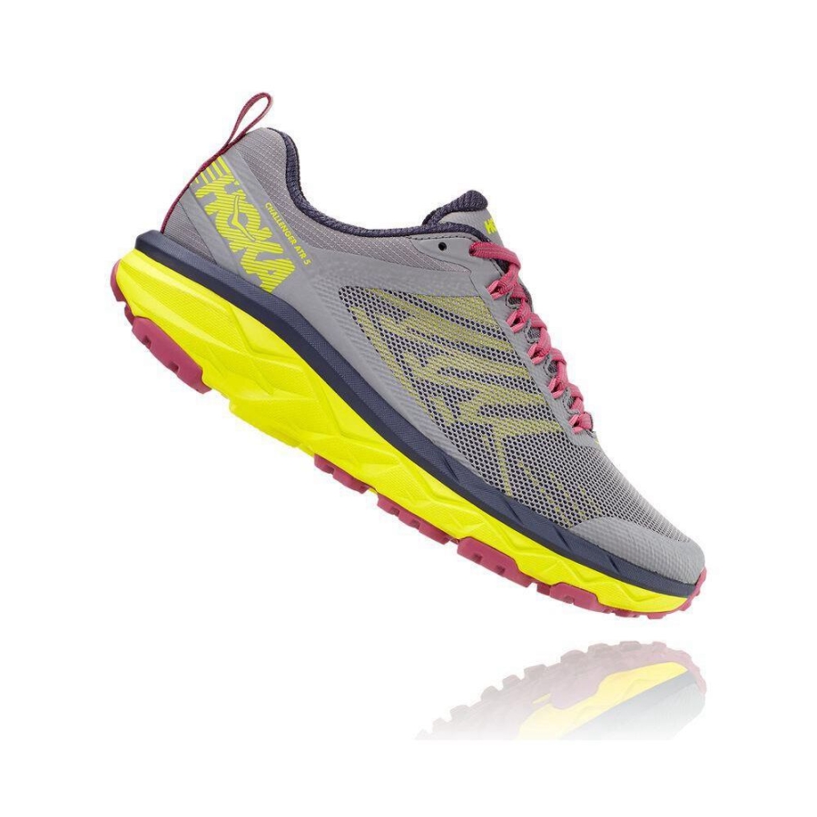 Grey / Yellow Hoka Challenger ATR 5 Women's Sneakers | USA19TWQH