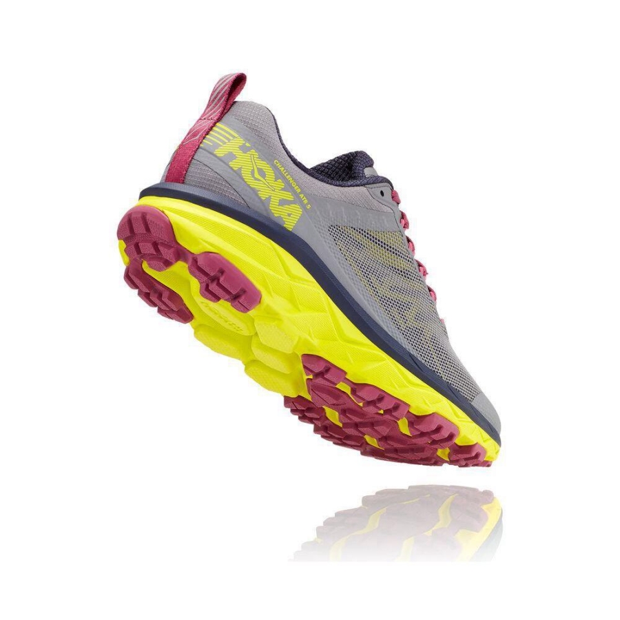 Grey / Yellow Hoka Challenger ATR 5 Women's Sneakers | USA19TWQH