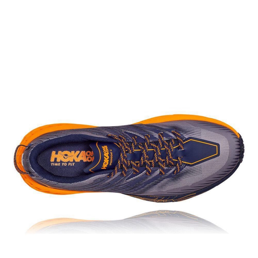 Navy / Grey Hoka Speedgoat 4 Men's Running Shoes | USA07HSRF