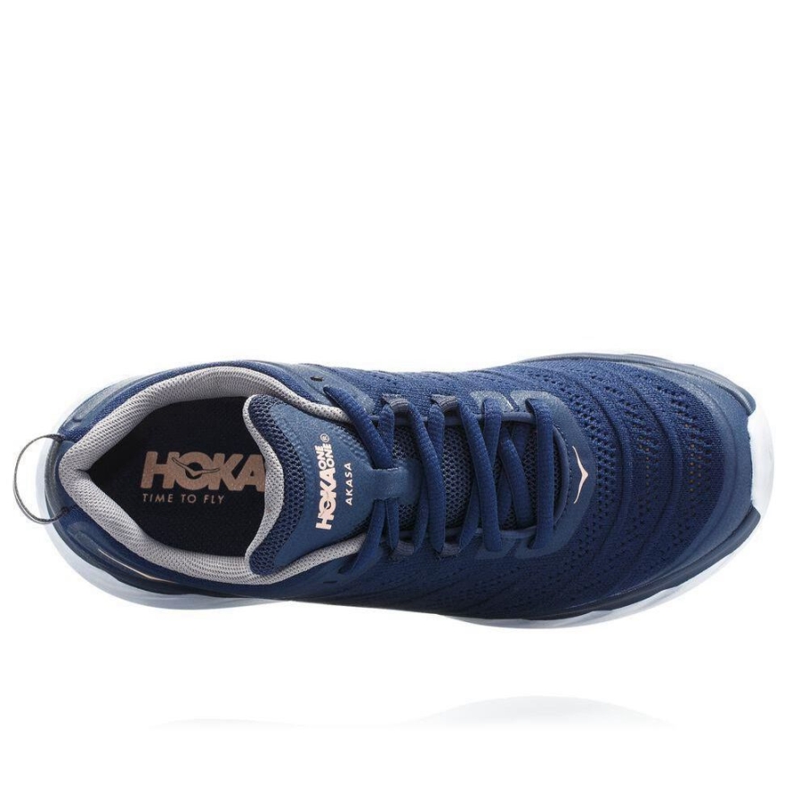 Navy Hoka Akasa Women's Road Running Shoes | USA54HCBL