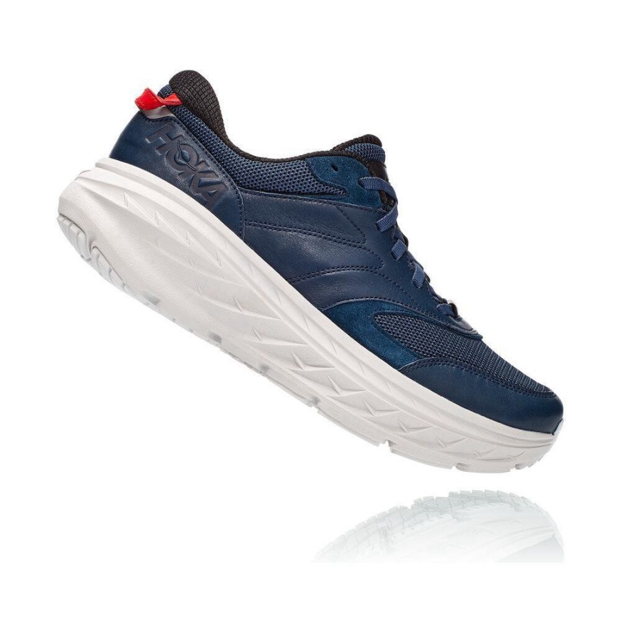 Navy Hoka Bondi L Men's Road Running Shoes | USA58HSUW