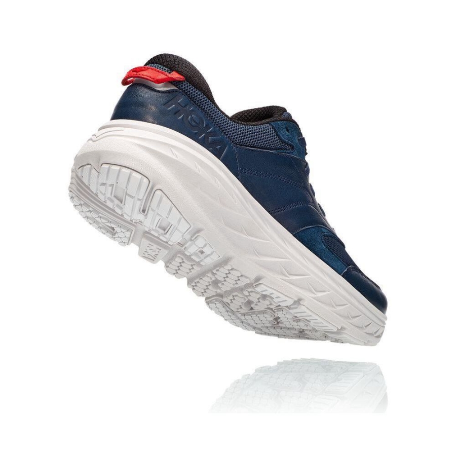 Navy Hoka Bondi L Men's Road Running Shoes | USA58HSUW