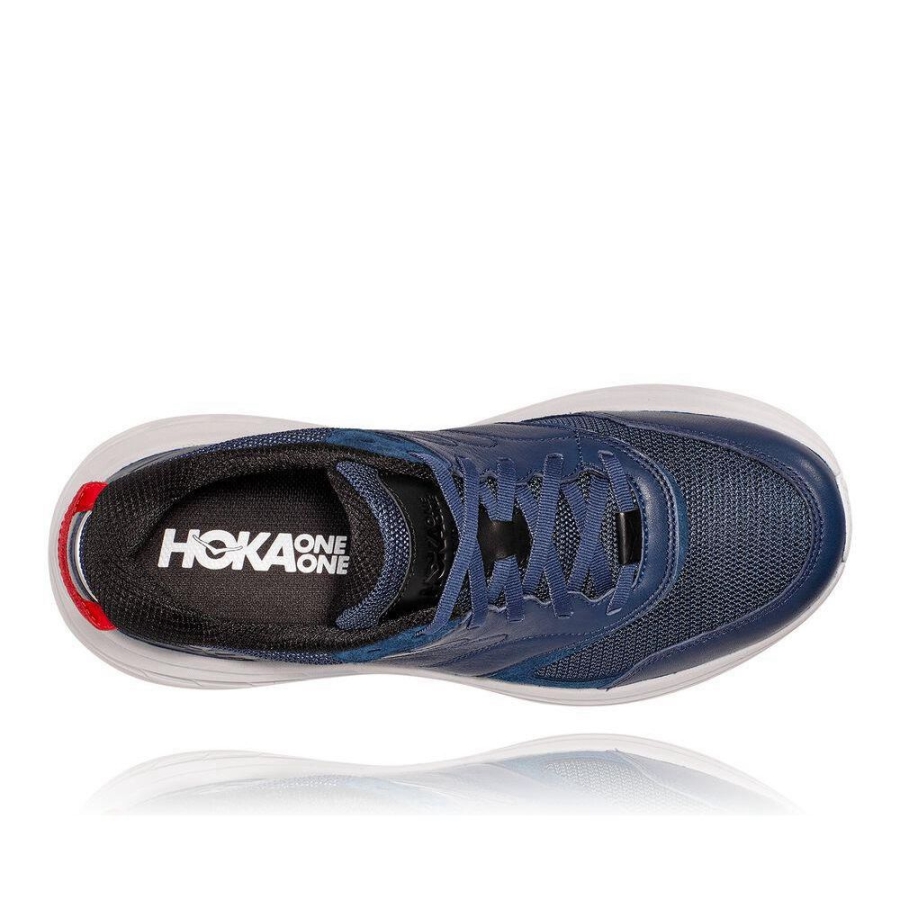 Navy Hoka Bondi L Men's Road Running Shoes | USA58HSUW