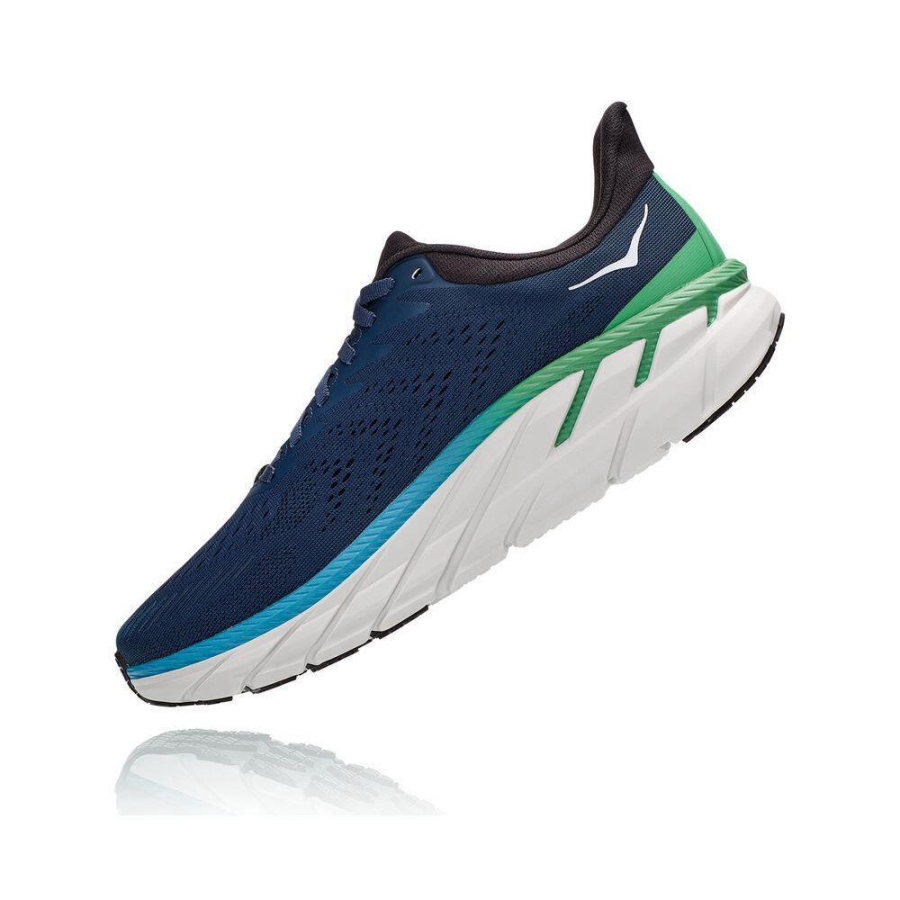 Navy Hoka Clifton 7 Men's Sneakers | USA15CBRX