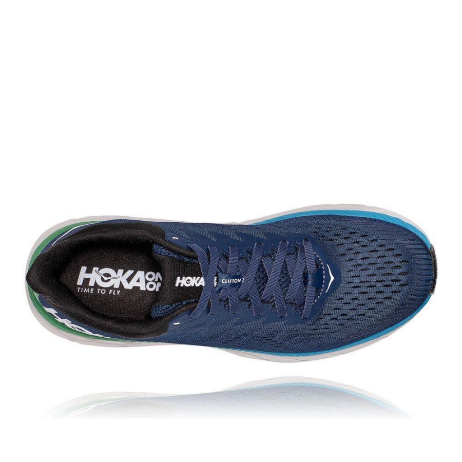 Navy Hoka Clifton 7 Men's Sneakers | USA15CBRX