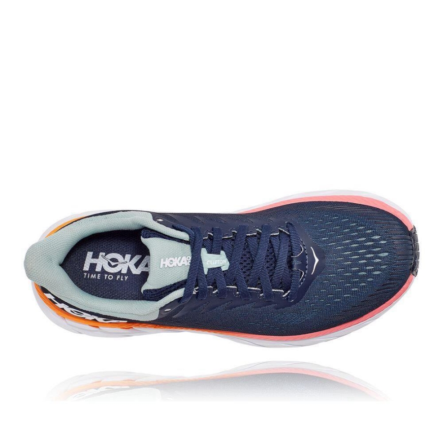 Navy Hoka Clifton 7 Women's Running Shoes | USA29JOKV