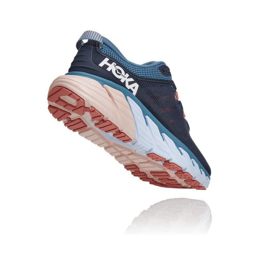 Navy Hoka Gaviota 3 Women's Road Running Shoes | USA25GKBH