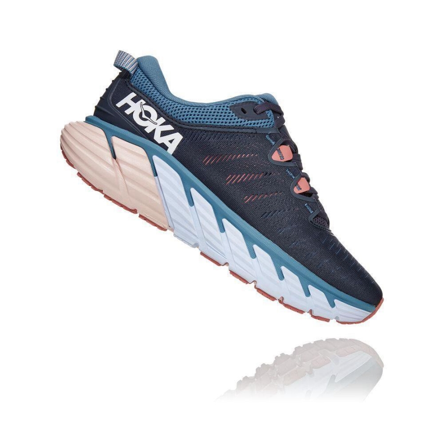 Navy Hoka Gaviota 3 Women's Walking Shoes | USA84AOXR