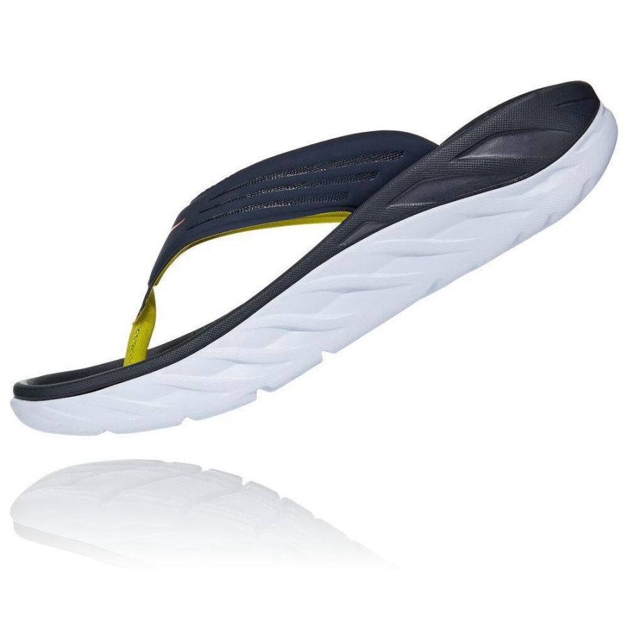 Navy Hoka ORA Men's Recovery Flip Flops | USA85WAXR