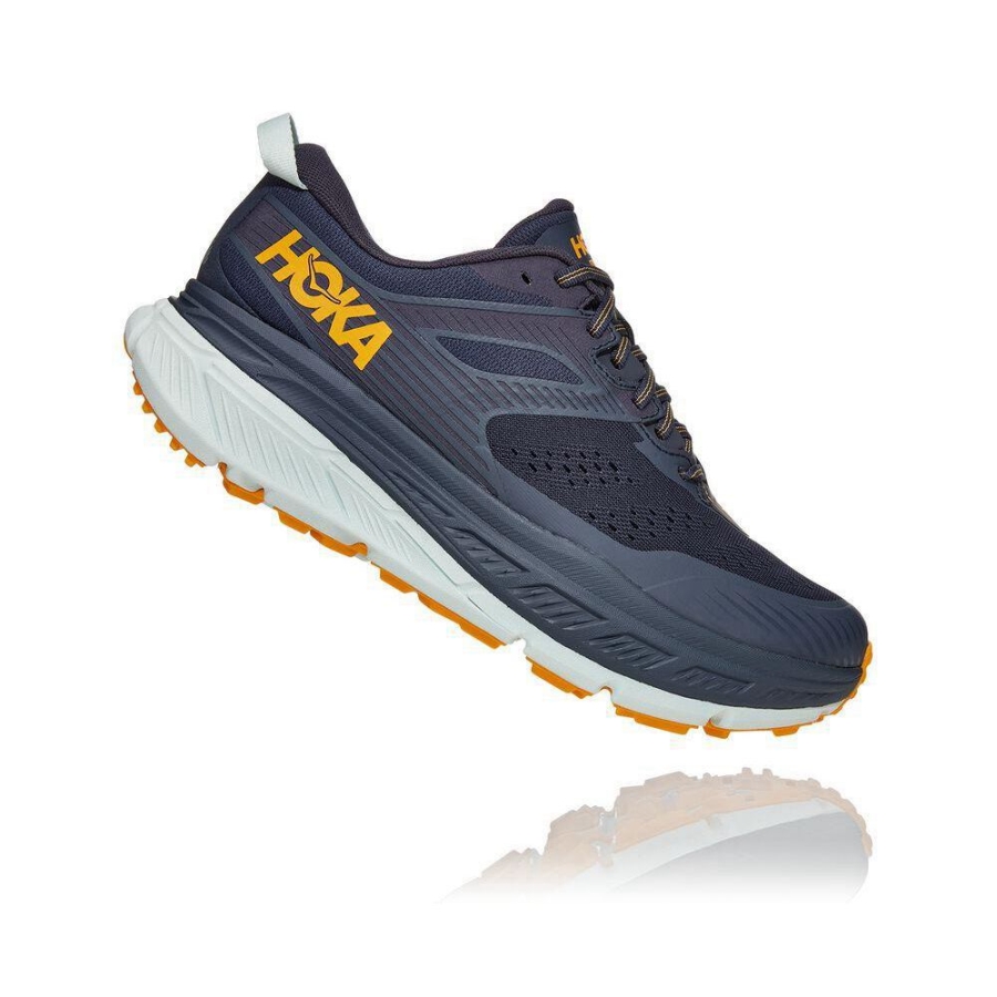 Navy Hoka Stinson ATR 6 Men's Hiking Shoes | USA17ULBJ