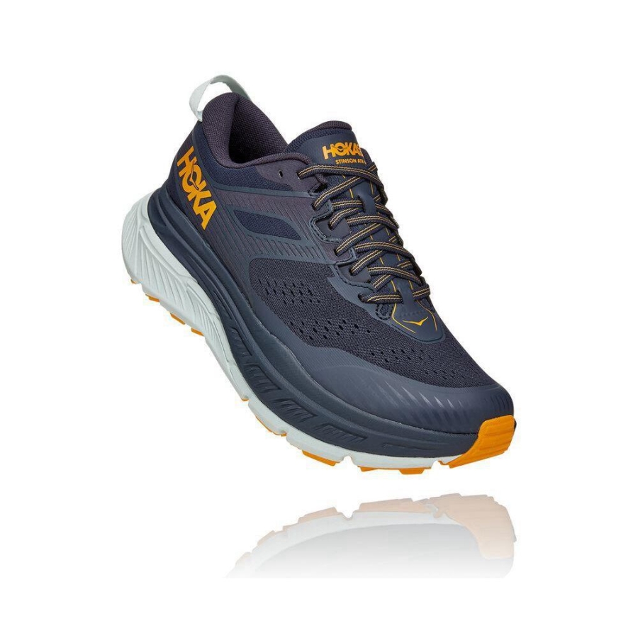 Navy Hoka Stinson ATR 6 Men\'s Trail Running Shoes | USA72SWGU