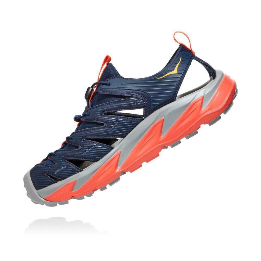 Navy / Red Hoka Hopara Men's Hiking Sandals | USA72GYQC