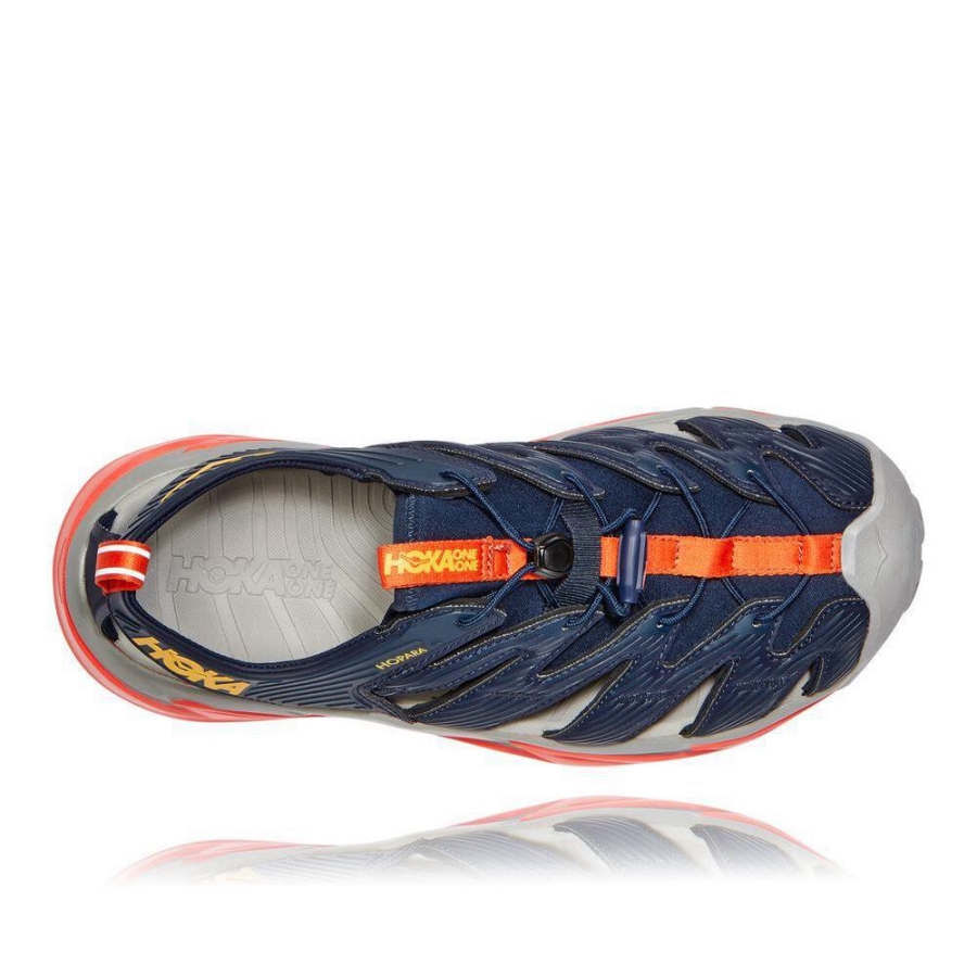 Navy / Red Hoka Hopara Men's Hiking Sandals | USA72GYQC