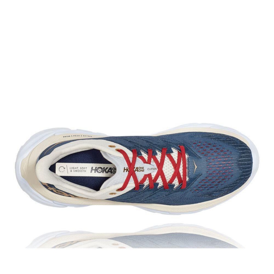 Navy / White Hoka Clifton Edge Men's Road Running Shoes | USA53EFJW