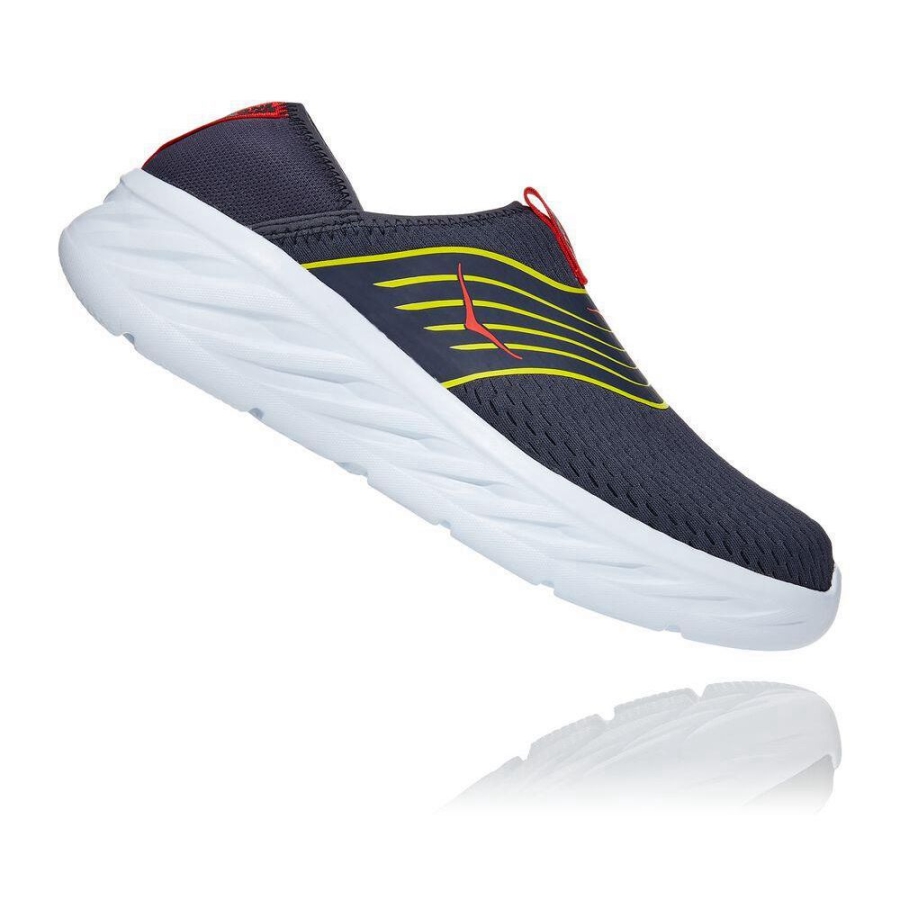 Navy / Yellow Hoka ORA Men's Sneakers | USA95NQAZ