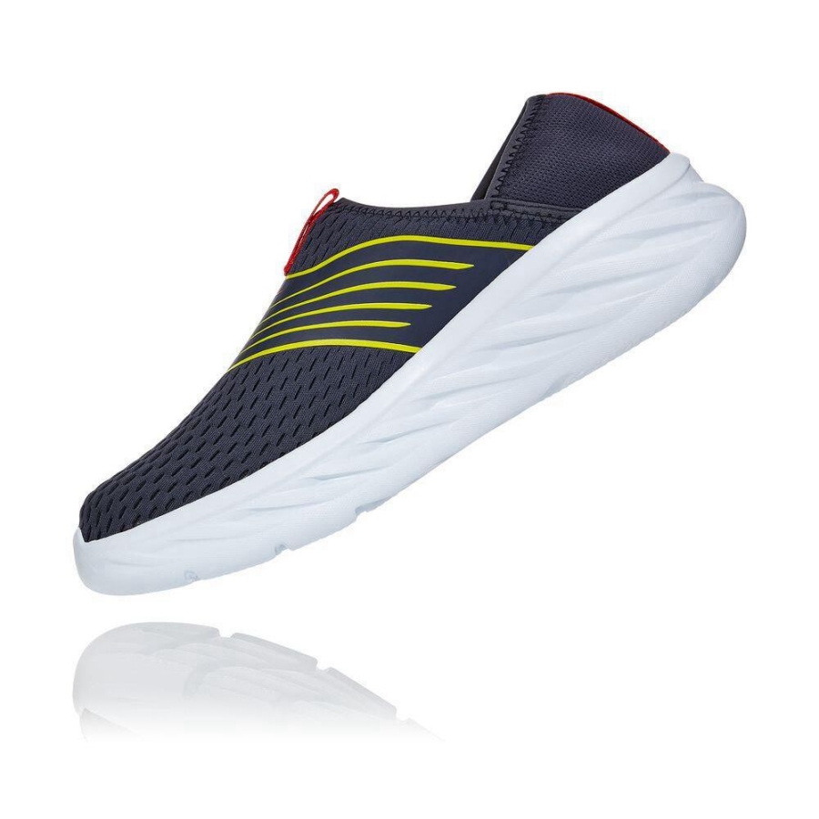 Navy / Yellow Hoka ORA Men's Sneakers | USA95NQAZ