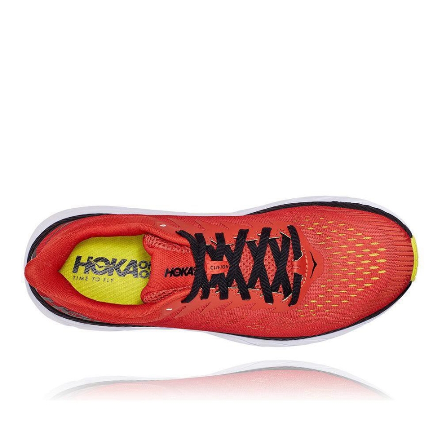 Red / Black Hoka Clifton 7 Men's Running Shoes | USA80PQBX