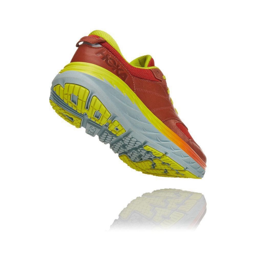 Red Hoka Bondi L Men's Sneakers | USA46CYVU