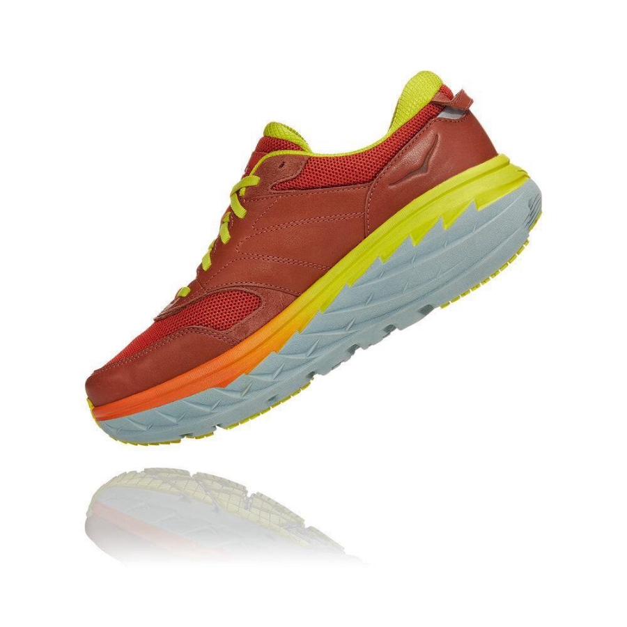 Red Hoka Bondi L Men's Sneakers | USA46CYVU