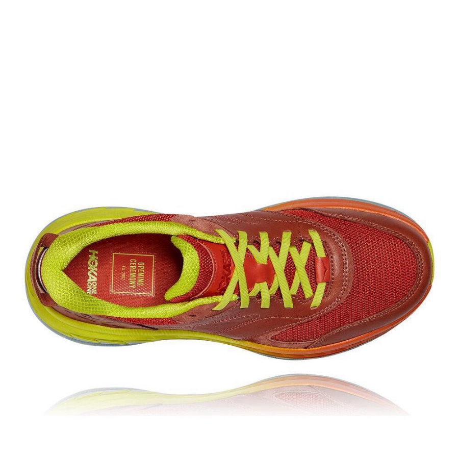 Red Hoka Bondi L Men's Sneakers | USA46CYVU