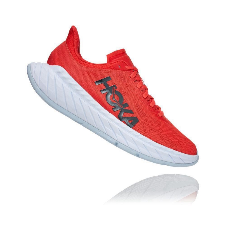 Red Hoka Carbon X 2 Men's Lifestyle Shoes | USA14FQVZ