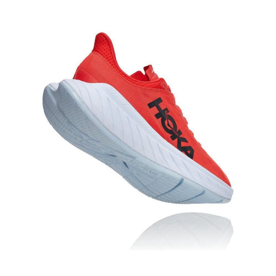 Red Hoka Carbon X 2 Men's Lifestyle Shoes | USA14FQVZ