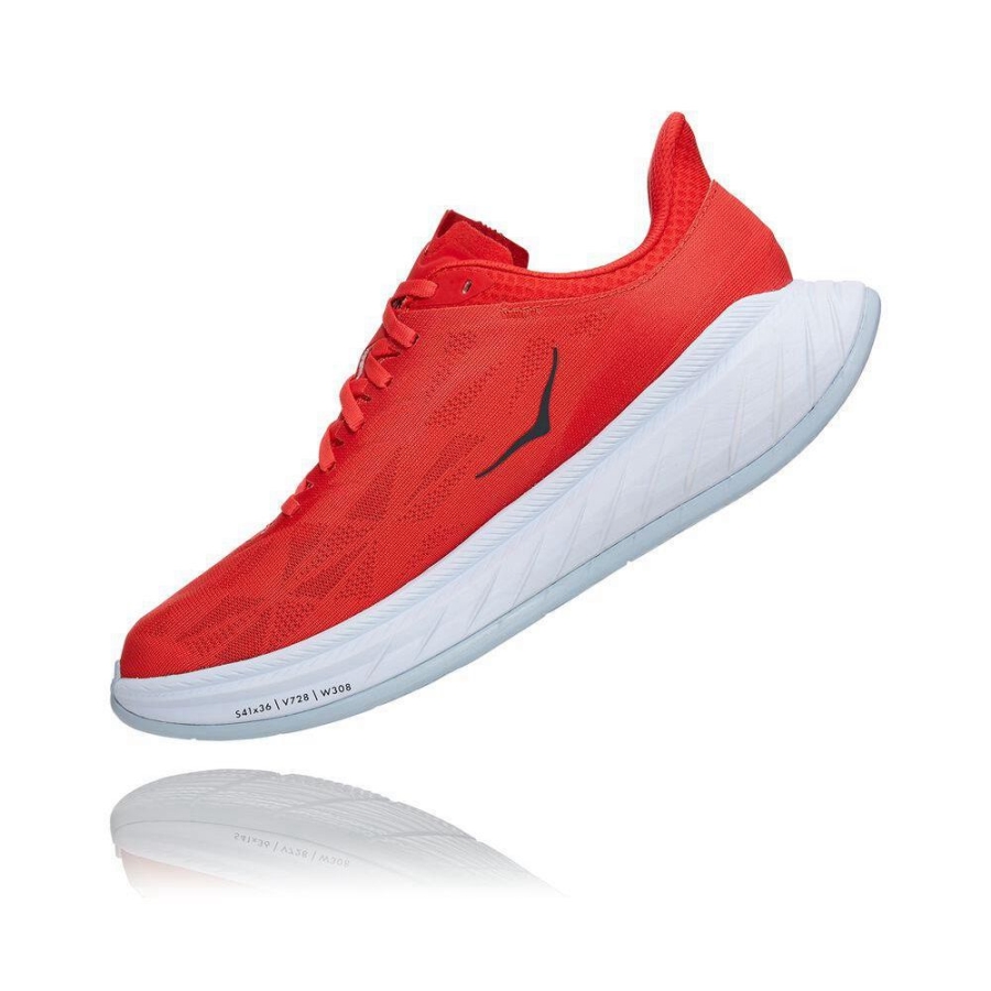 Red Hoka Carbon X 2 Men's Lifestyle Shoes | USA14FQVZ