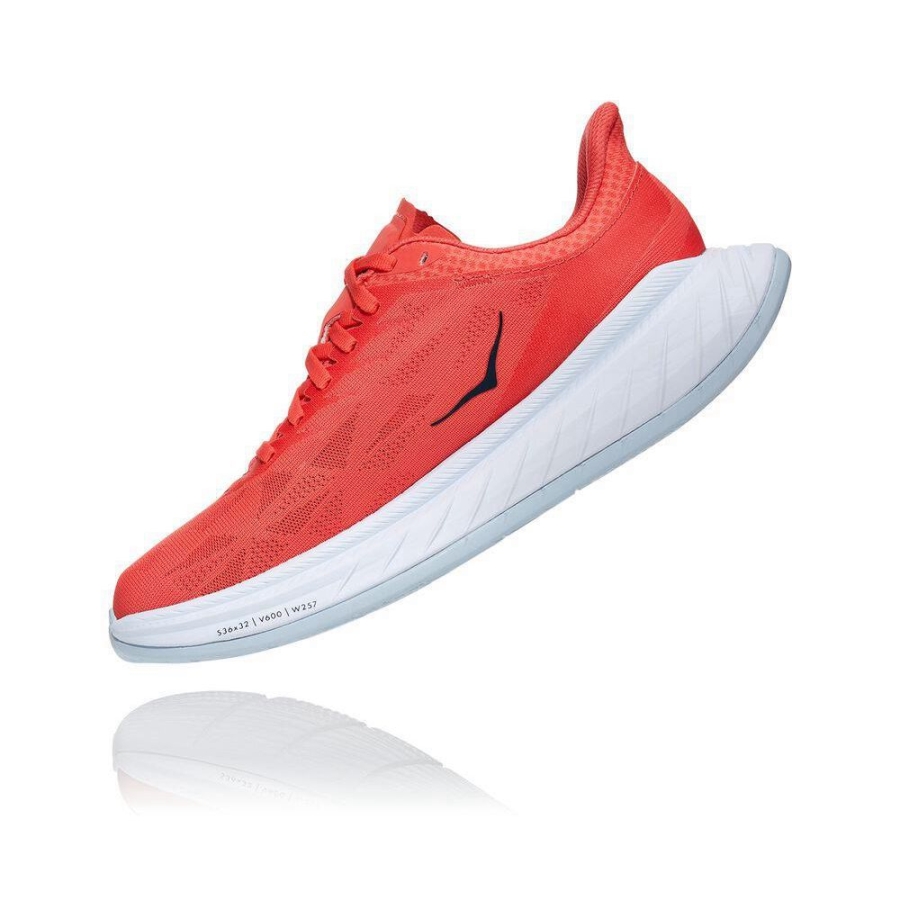 Red Hoka Carbon X 2 Women's Lifestyle Shoes | USA72OTZF