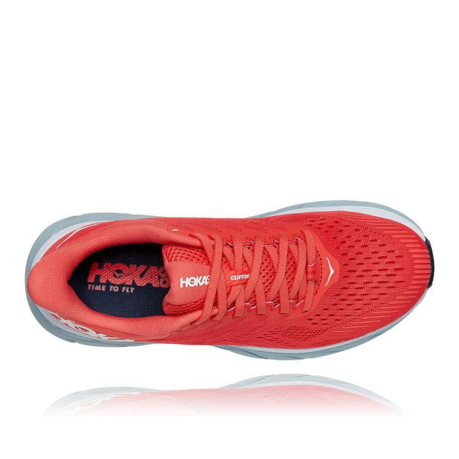 Red Hoka Clifton 7 Women's Road Running Shoes | USA69JKZC