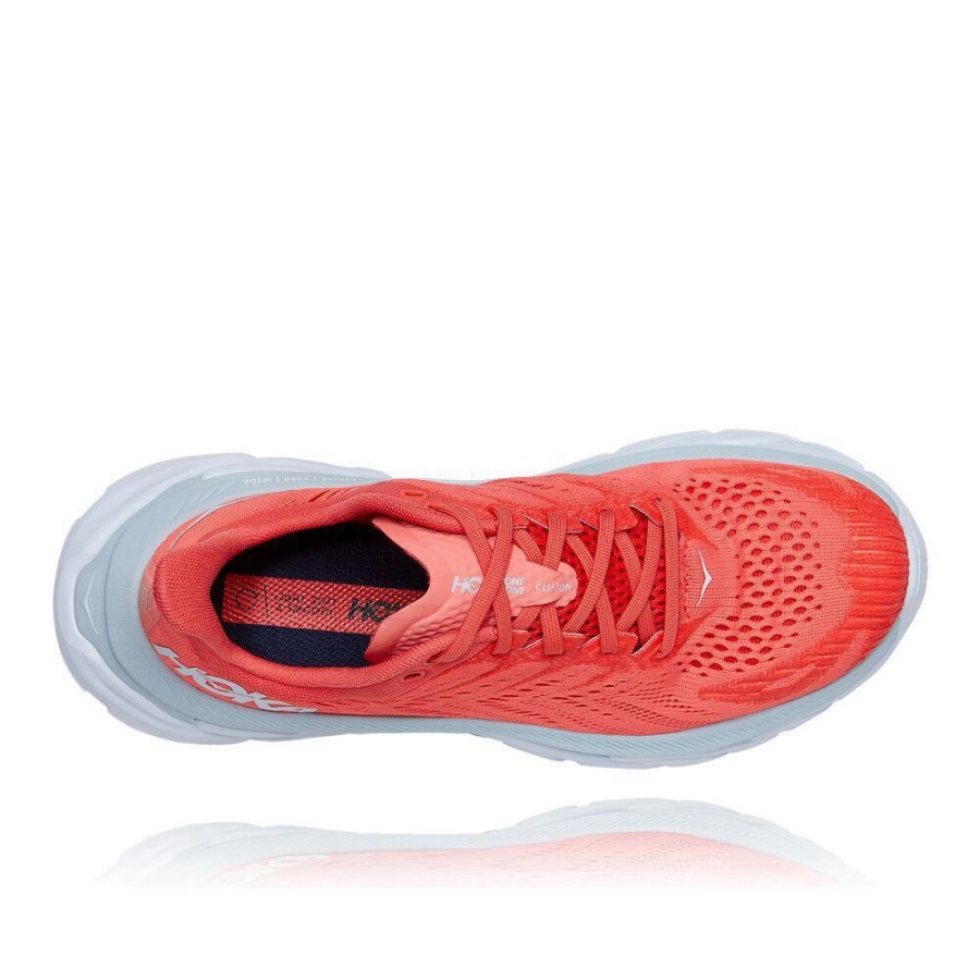 Red Hoka Clifton Edge Women's Road Running Shoes | USA74DCFH