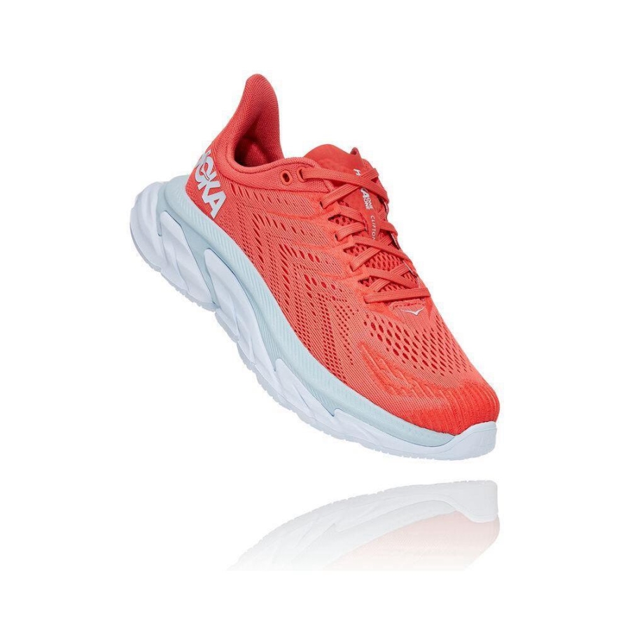 Red Hoka Clifton Edge Women\'s Road Running Shoes | USA74DCFH