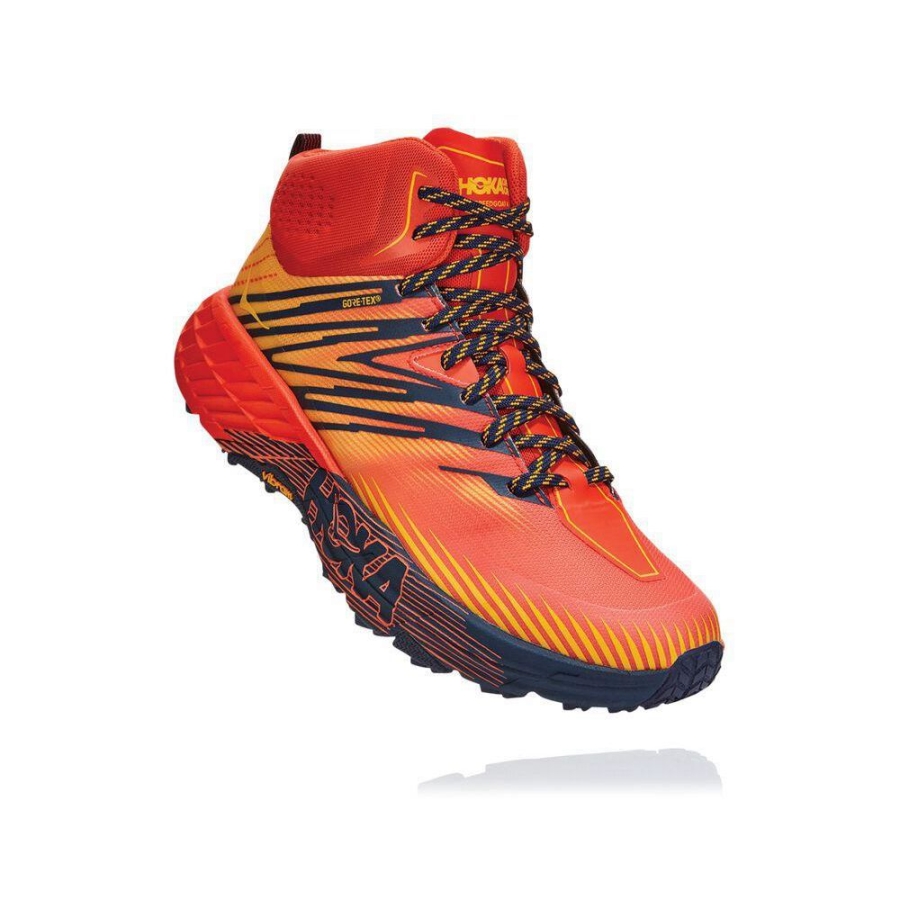 Red Hoka Speedgoat Mid 2 GTX Men\'s Hiking Boots | USA92YRMT