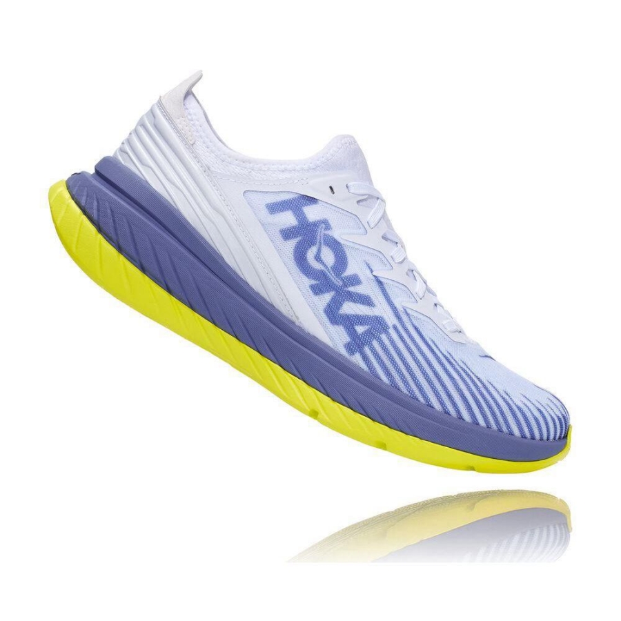 White / Blue Hoka Carbon X-SPE Men's Road Running Shoes | USA36TVWF